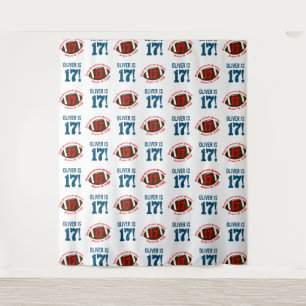Tenture Football 17e Anniversaire Garçons Toile de fond