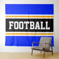 FOOTBALL Athlète Bleu Noir Jaune Stripes De Course