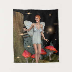 Tenture Forêt Enchantée Fée Champignon Fantaisie Artistiqu