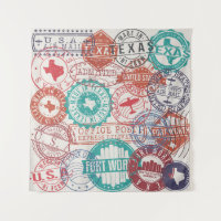 Fort Worth Texas : timbres de voyage.