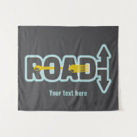 Fourche dans la route art texte typographique
