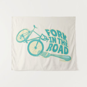 Tenture Fourche dans la rue Funny vélo