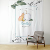 Fox Citrouille Baby shower Backdrops Garçon