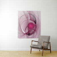 Fractale Balançant, Art Abstrait Moderne Rose de B