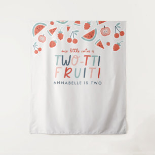 Tenture Fruit de 2e anniversaire rouge été fête des enfant