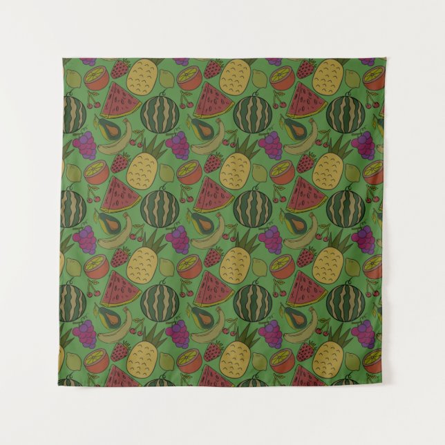 Tenture Fruit motif transparent | motif de surface de frui (Devant)