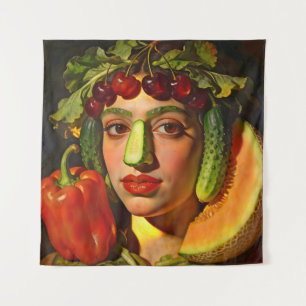 Tenture Fruits de l'expression – Un portrait surréaliste