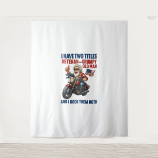 Tenture Funky Grumpy Vieux Homme Vétérinaire Moto