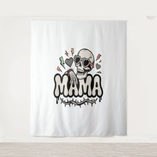 Tenture Funny Halloween Mama Cool Skull