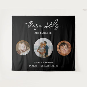 Tenture Funny Unique Enfants Photo Engagement