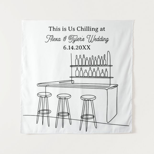 Tenture Funny Wedding Backdrop Photo Prop (Devant)