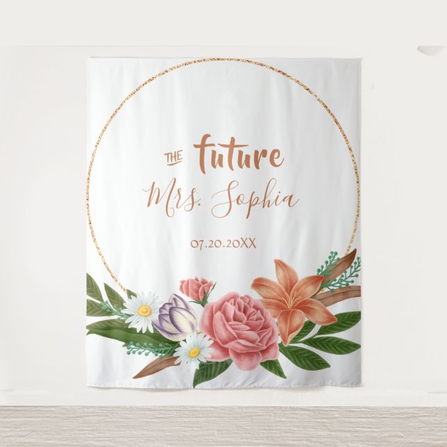 Tenture Future Mme Gold Fête des mariées Arrière-plan Phot (Devant)