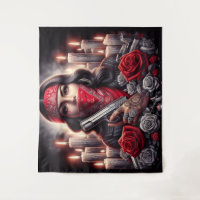 Gangster Girl Hip hop chicano art graphique