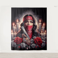 Gangster Girl Hip hop chicano art graphique