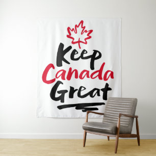Tenture Gardons le CANADA grand ! La feuille d'érable can