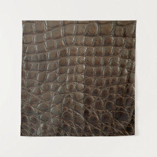 Tenture Genuine brown alligator leather, close up to show