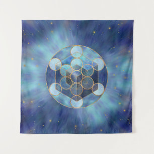 Tenture Géométrie sacrée du cube de Metatron
