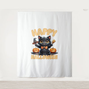 Tenture Ghost Cat Tee, Chemise Halloween, Éffrayante migno