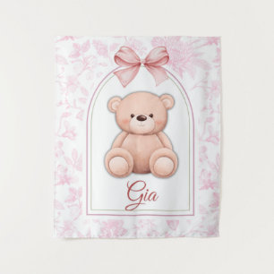 Tenture Gia   Conception de nurserie avec ours en peluche 