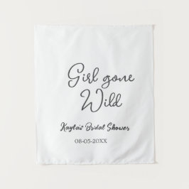 Tenture Girl gone wild bridal shower name date simple mini