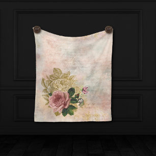 Tenture Glam Steampunk   Rose rose et or Rustique Floral