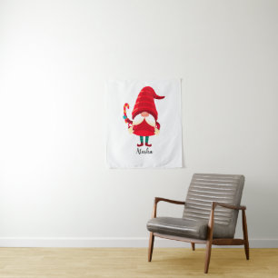 Tenture Gnome De Noël Tenant Un Sucre de canne