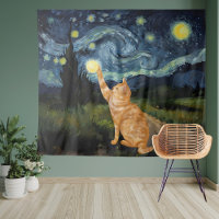 Gogh Kitty Starry Night Chat