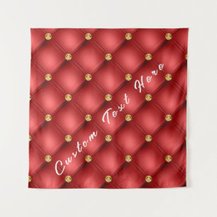 Tenture Gold Diamond Tufted personnalisé Nom de texte Tapi