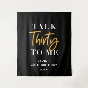 Tenture Gold Talk 30 To Me 30th Birthday Party Contexte
