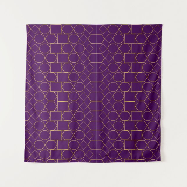 Tenture Golden Geometric Pattern (Devant)