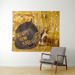 Tenture Golden New Years Top Hat