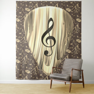 Tenture Golden Plectron - Design élégant pour les mélomane
