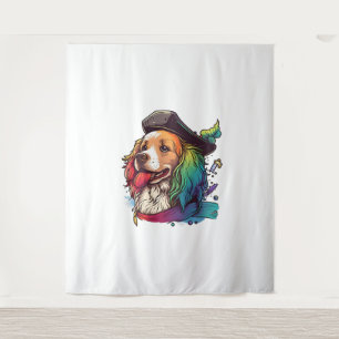 Tenture Golden Retriever Chien Pirate