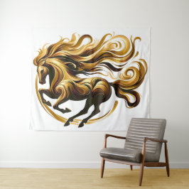 Tenture Golden Whirlwind - Regal Horse in Motion