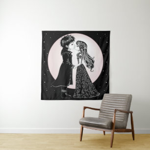 Tenture Gothique Emo Enfants Kiss Valentine's Day
