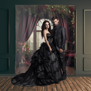 Tenture Gothique Moody Dark Victorian Bourgogne Fenêtre Pa