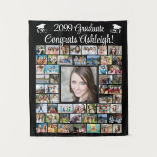 Tenture Graduation moderne 52 Photo Collage personnalisé