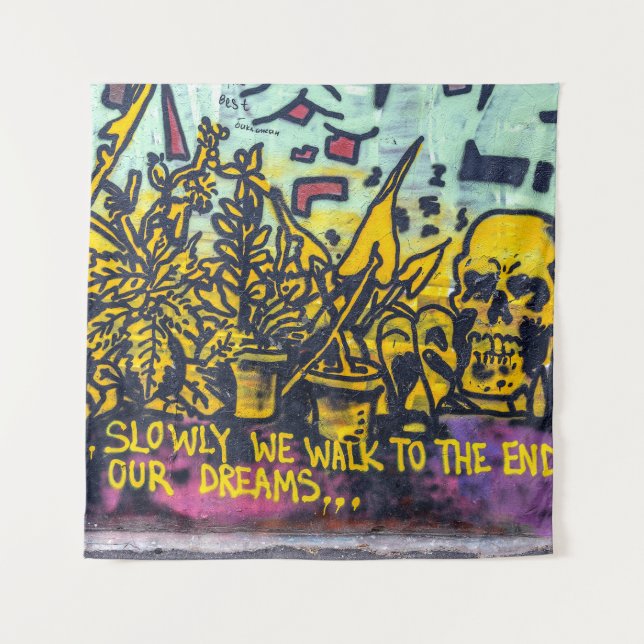 Tenture Graffiti urbain Art Abstrait (Devant)