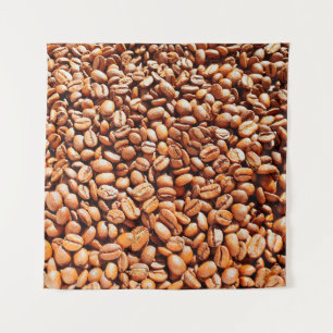 Tenture grains de café aromatiques rôtis au soleil, café 