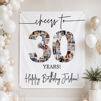 Tenture Grand fond pour collage de photos pour 30e anniver