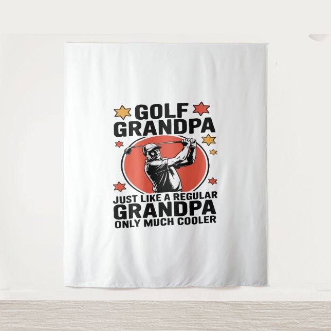 Tenture Grand-père de golf comme un grand-père régulier (Devant)