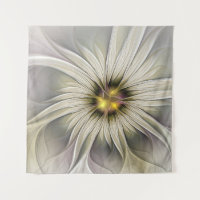 Grande Fleur d'ivoire, Abstrait Art Fractal Modern
