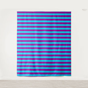 Tenture Grandes bandes bleues et violettes