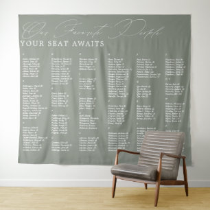 Tenture Graphique de sièges alphabétiques Mariage des pers