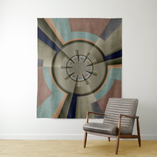 Tenture Graphisme d'art fractal de l'harmonie des couleurs