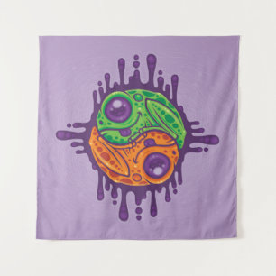 Tenture Grenouille séchée Trippy Yin Yang