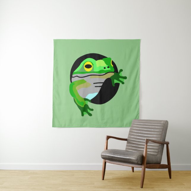 Tenture Grenouille verte (En situation)