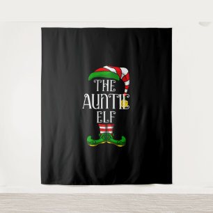 Tenture Groupe de Noël de la famille Elf Tante