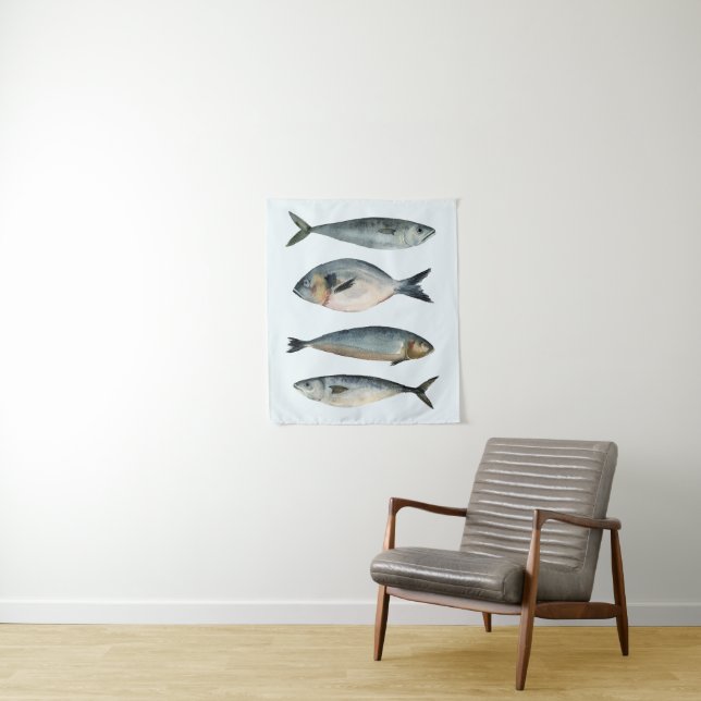 Tenture Groupe des quatre poissons (En situation)