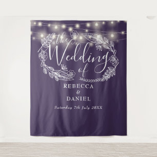 Tenture Guirlande de lumières violettes Prop Accessoire de